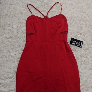 Express Body Con Dress with Lace Detail